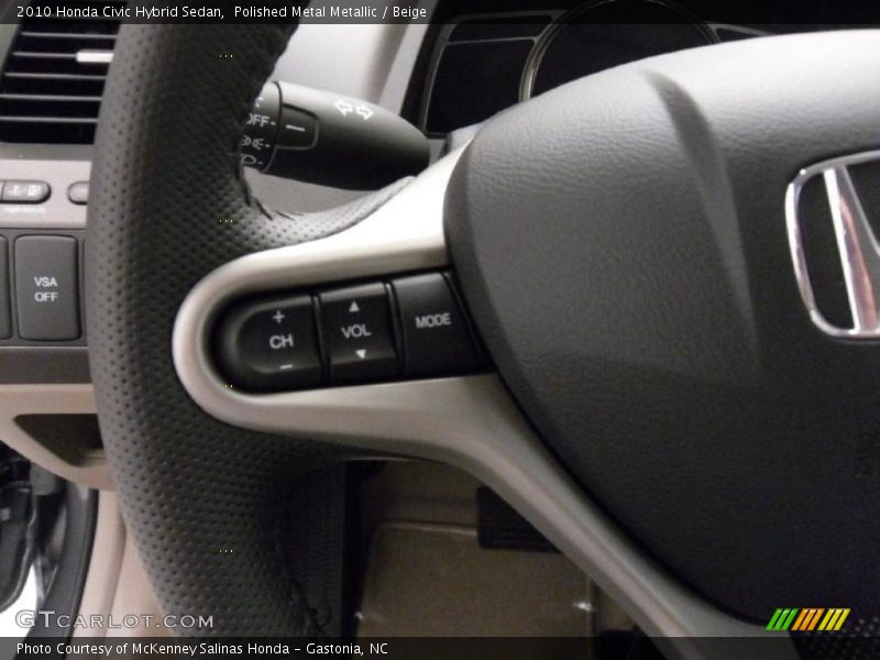 Polished Metal Metallic / Beige 2010 Honda Civic Hybrid Sedan