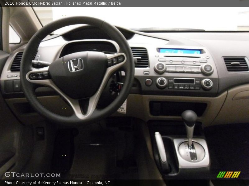 Polished Metal Metallic / Beige 2010 Honda Civic Hybrid Sedan