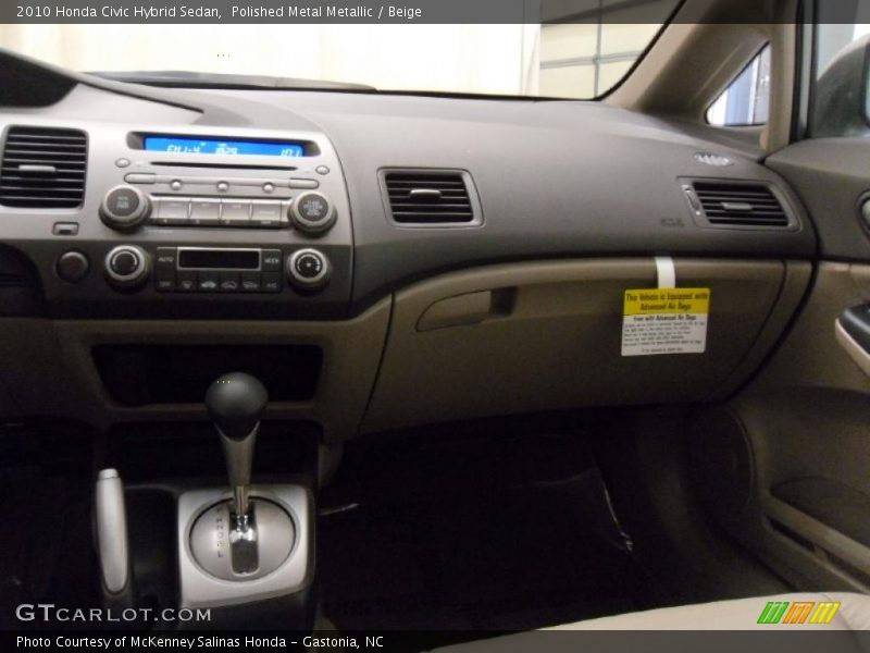 Polished Metal Metallic / Beige 2010 Honda Civic Hybrid Sedan