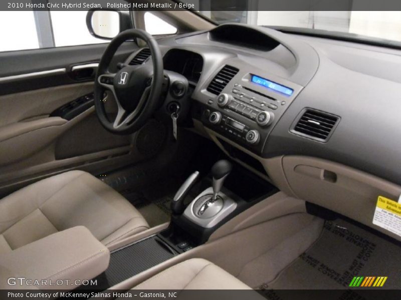 Polished Metal Metallic / Beige 2010 Honda Civic Hybrid Sedan