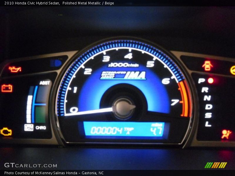 Polished Metal Metallic / Beige 2010 Honda Civic Hybrid Sedan
