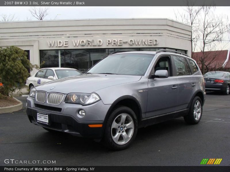 Silver Grey Metallic / Black 2007 BMW X3 3.0si