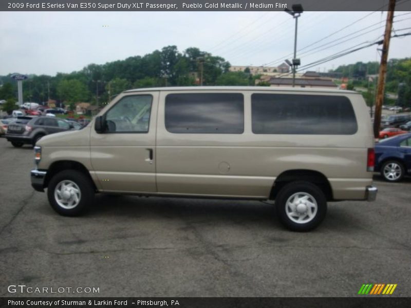 Pueblo Gold Metallic / Medium Flint 2009 Ford E Series Van E350 Super Duty XLT Passenger