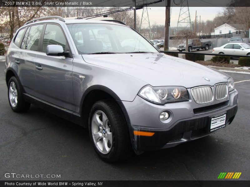 Silver Grey Metallic / Black 2007 BMW X3 3.0si