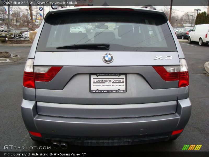 Silver Grey Metallic / Black 2007 BMW X3 3.0si