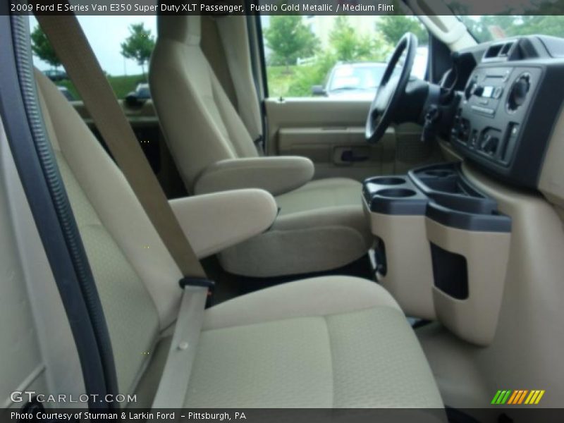 Pueblo Gold Metallic / Medium Flint 2009 Ford E Series Van E350 Super Duty XLT Passenger