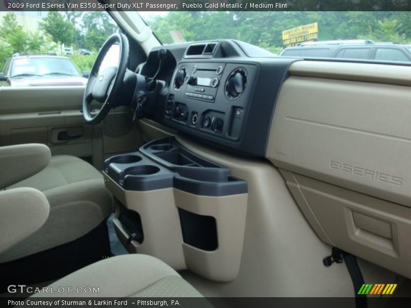 Pueblo Gold Metallic / Medium Flint 2009 Ford E Series Van E350 Super Duty XLT Passenger