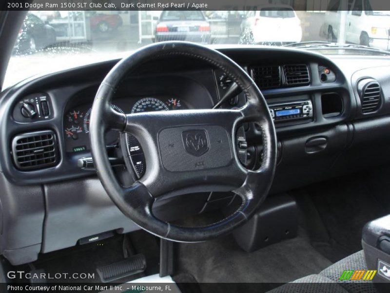 Dark Garnet Red Pearl / Agate 2001 Dodge Ram 1500 SLT Club Cab