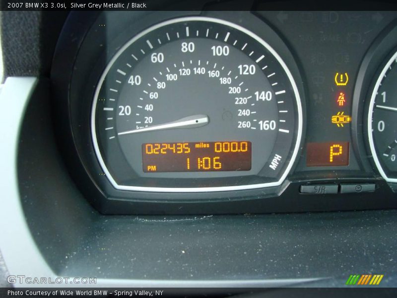 Silver Grey Metallic / Black 2007 BMW X3 3.0si