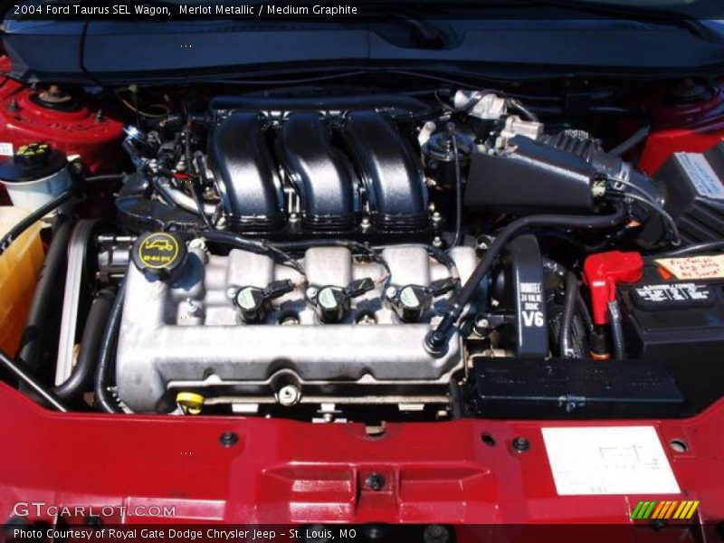 Merlot Metallic / Medium Graphite 2004 Ford Taurus SEL Wagon