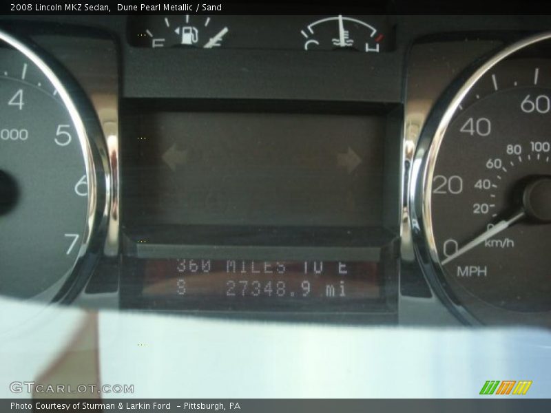 Dune Pearl Metallic / Sand 2008 Lincoln MKZ Sedan
