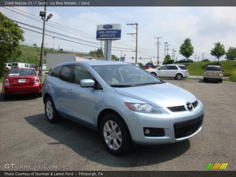 Icy Blue Metallic / Sand 2008 Mazda CX-7 Sport