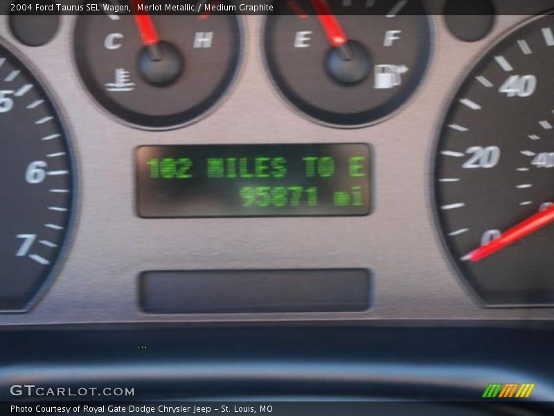 Merlot Metallic / Medium Graphite 2004 Ford Taurus SEL Wagon