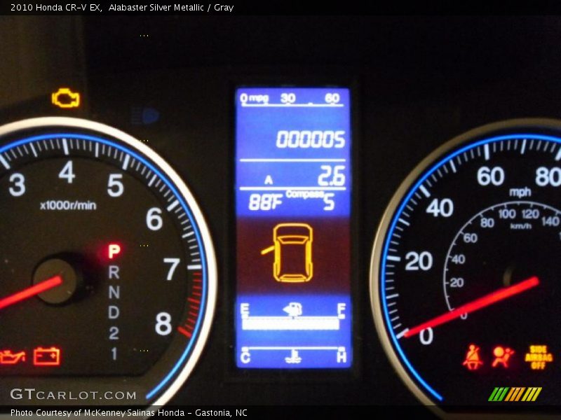 Alabaster Silver Metallic / Gray 2010 Honda CR-V EX