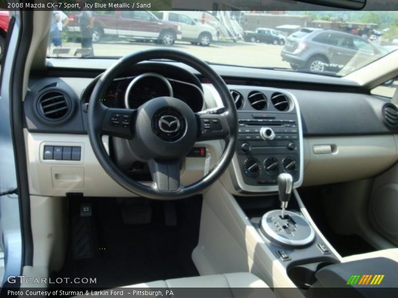 Icy Blue Metallic / Sand 2008 Mazda CX-7 Sport