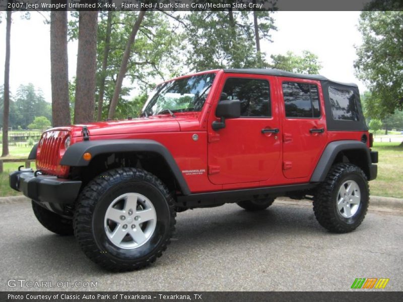 Flame Red / Dark Slate Gray/Medium Slate Gray 2007 Jeep Wrangler Unlimited X 4x4