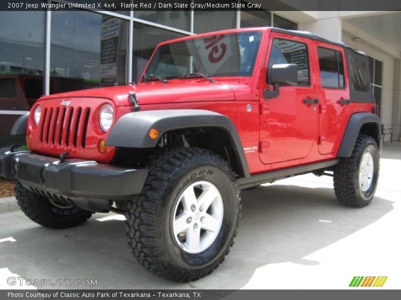 Flame Red / Dark Slate Gray/Medium Slate Gray 2007 Jeep Wrangler Unlimited X 4x4