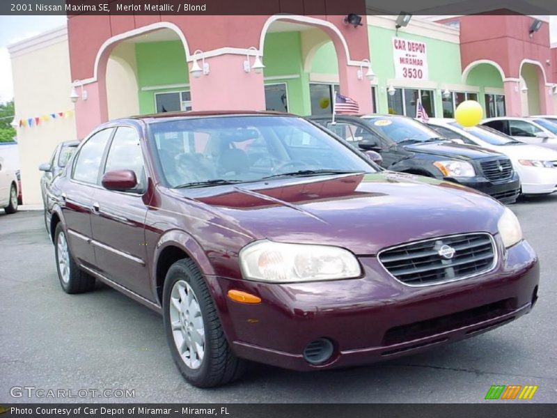 Merlot Metallic / Blond 2001 Nissan Maxima SE