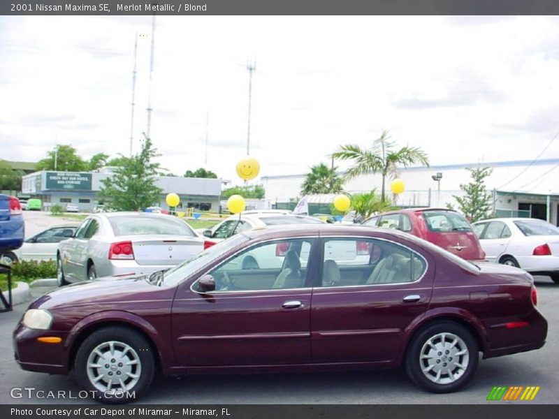 Merlot Metallic / Blond 2001 Nissan Maxima SE