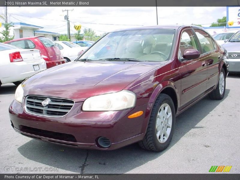 Merlot Metallic / Blond 2001 Nissan Maxima SE