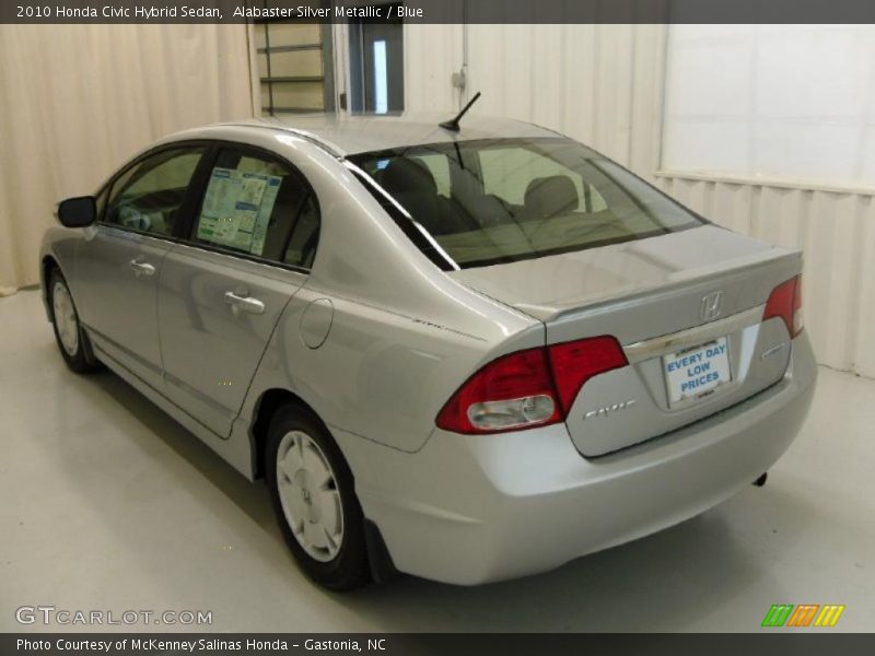 Alabaster Silver Metallic / Blue 2010 Honda Civic Hybrid Sedan