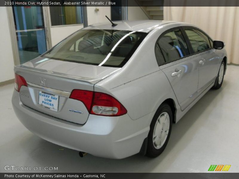 Alabaster Silver Metallic / Blue 2010 Honda Civic Hybrid Sedan