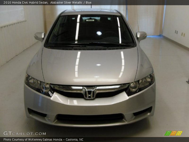Alabaster Silver Metallic / Blue 2010 Honda Civic Hybrid Sedan