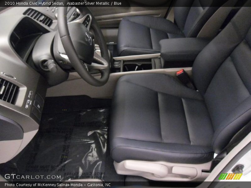 Alabaster Silver Metallic / Blue 2010 Honda Civic Hybrid Sedan