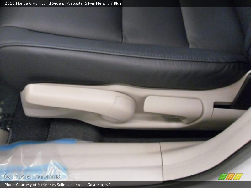 Alabaster Silver Metallic / Blue 2010 Honda Civic Hybrid Sedan