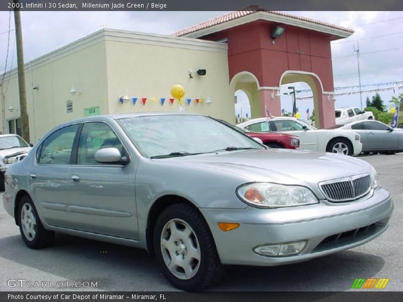 Millenium Jade Green / Beige 2001 Infiniti I 30 Sedan