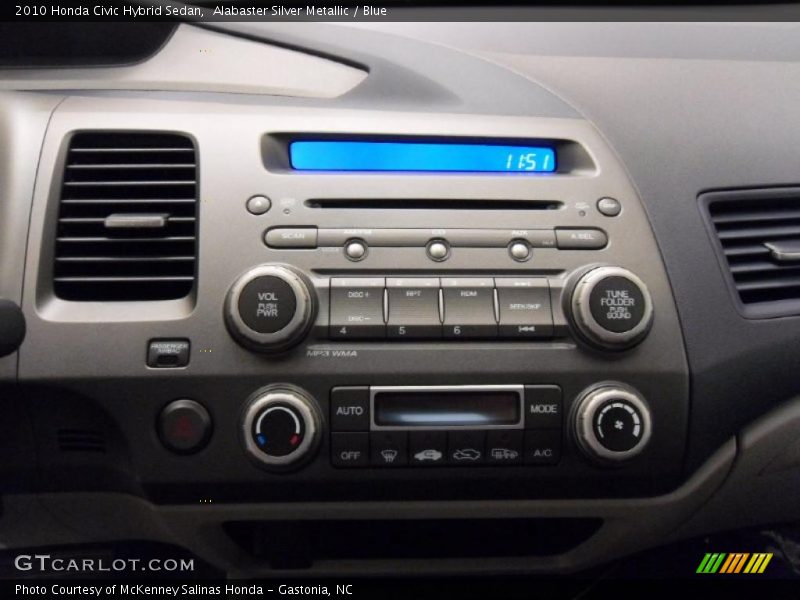 Alabaster Silver Metallic / Blue 2010 Honda Civic Hybrid Sedan