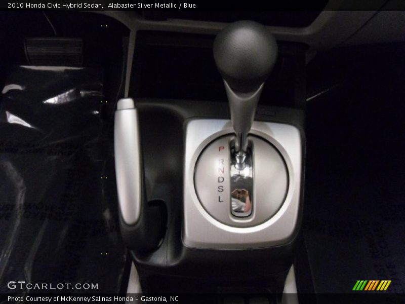 Alabaster Silver Metallic / Blue 2010 Honda Civic Hybrid Sedan