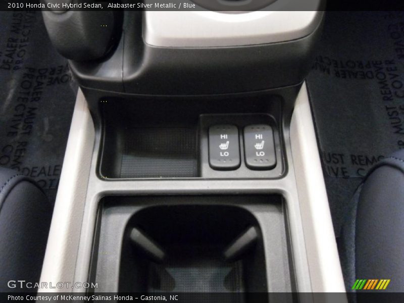 Alabaster Silver Metallic / Blue 2010 Honda Civic Hybrid Sedan