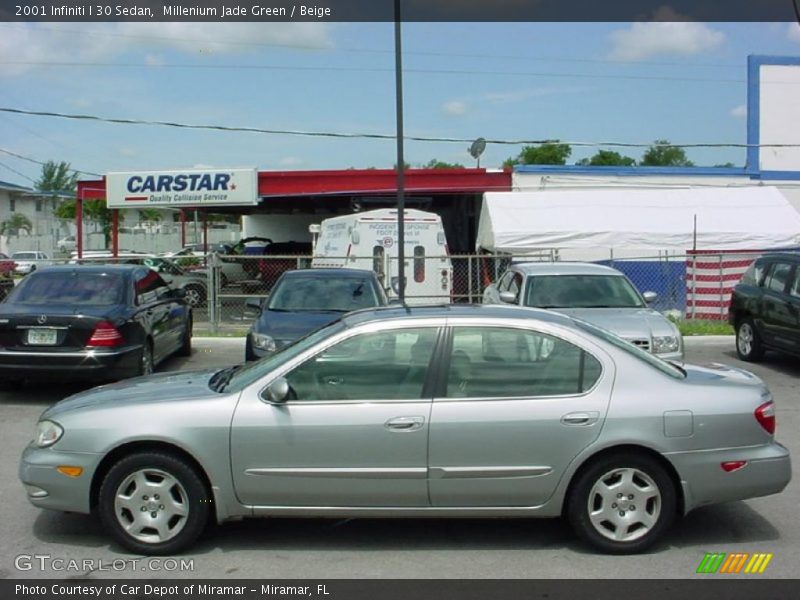 Millenium Jade Green / Beige 2001 Infiniti I 30 Sedan