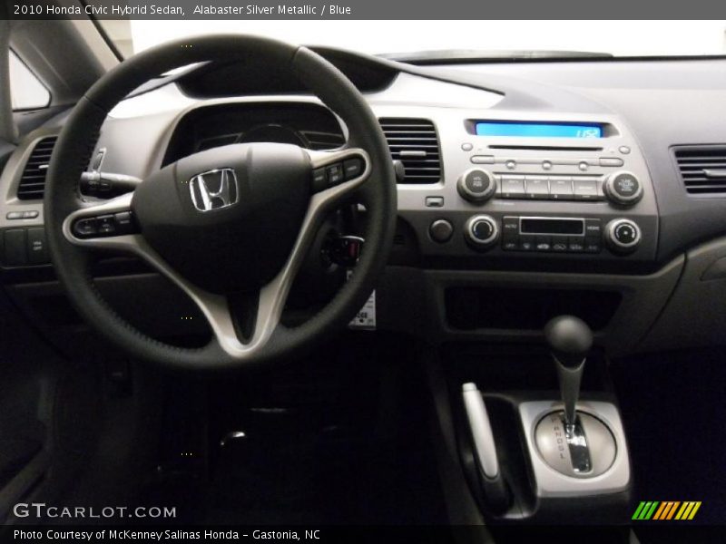 Alabaster Silver Metallic / Blue 2010 Honda Civic Hybrid Sedan