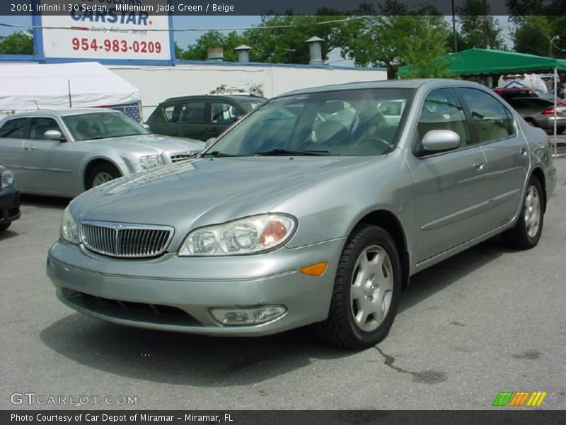 Millenium Jade Green / Beige 2001 Infiniti I 30 Sedan
