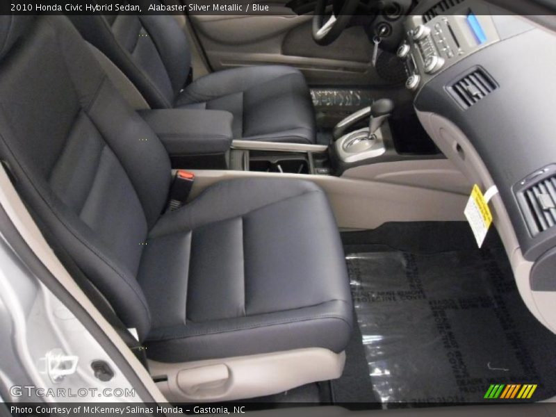 Alabaster Silver Metallic / Blue 2010 Honda Civic Hybrid Sedan
