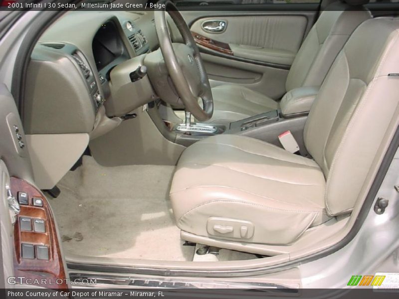 Millenium Jade Green / Beige 2001 Infiniti I 30 Sedan