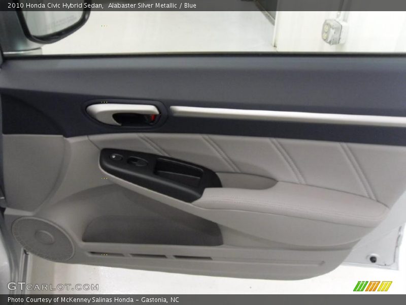 Alabaster Silver Metallic / Blue 2010 Honda Civic Hybrid Sedan