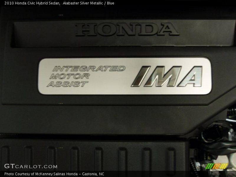 Alabaster Silver Metallic / Blue 2010 Honda Civic Hybrid Sedan