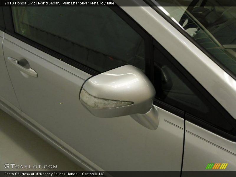 Alabaster Silver Metallic / Blue 2010 Honda Civic Hybrid Sedan