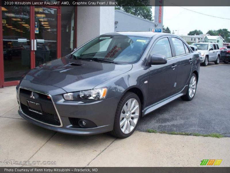 Graphite Gray Pearl / Black 2010 Mitsubishi Lancer RALLIART AWD