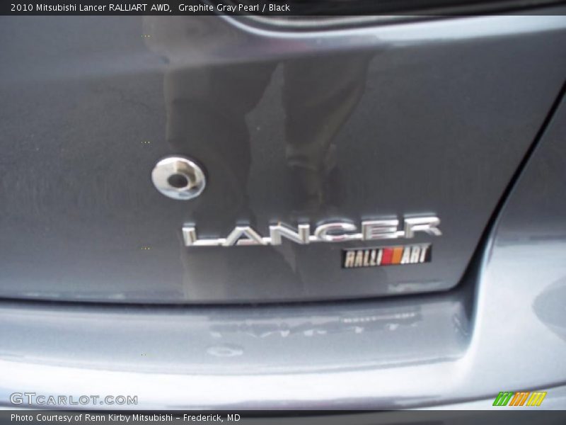 Graphite Gray Pearl / Black 2010 Mitsubishi Lancer RALLIART AWD