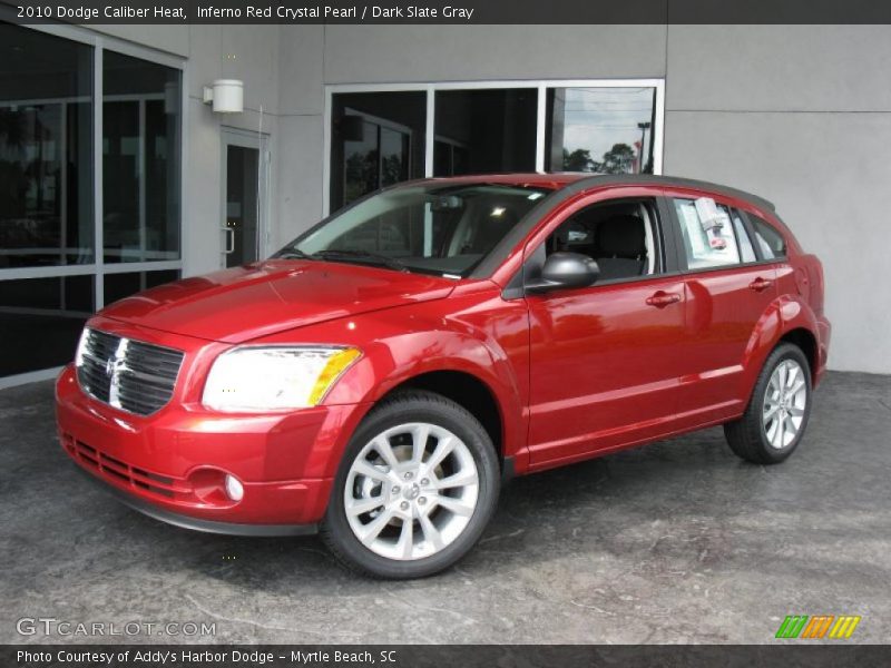Inferno Red Crystal Pearl / Dark Slate Gray 2010 Dodge Caliber Heat