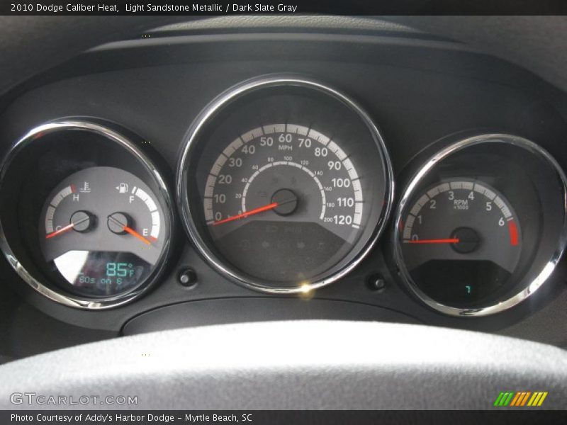 Light Sandstone Metallic / Dark Slate Gray 2010 Dodge Caliber Heat