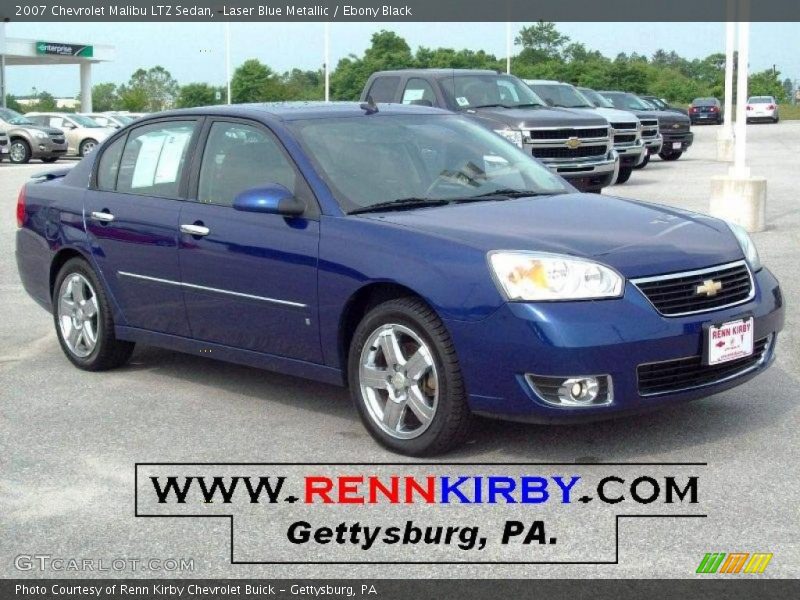 Laser Blue Metallic / Ebony Black 2007 Chevrolet Malibu LTZ Sedan
