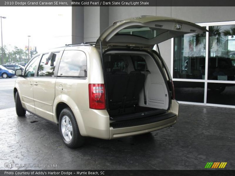 White Gold Pearl / Dark Slate Gray/Light Shale 2010 Dodge Grand Caravan SE Hero