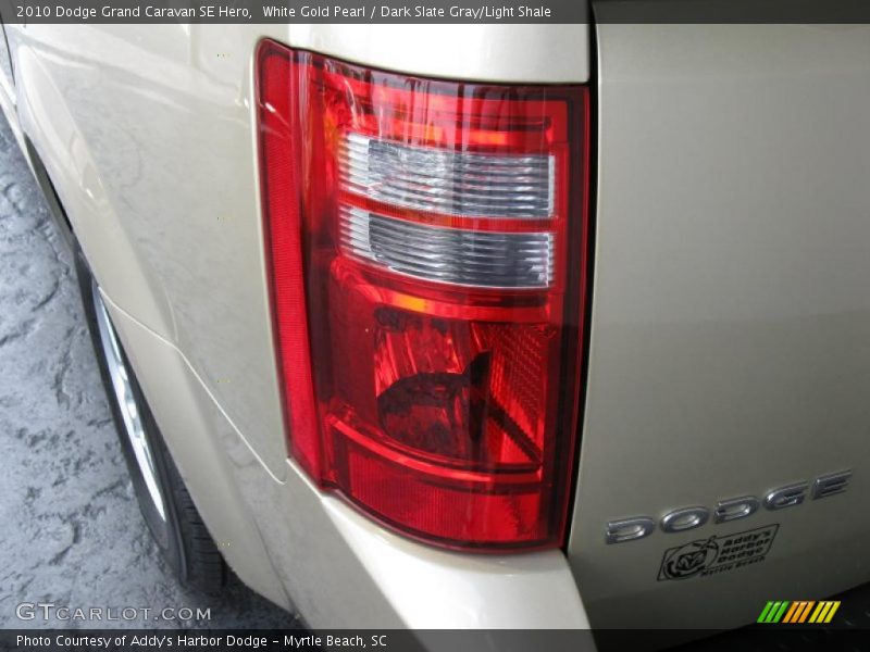 White Gold Pearl / Dark Slate Gray/Light Shale 2010 Dodge Grand Caravan SE Hero