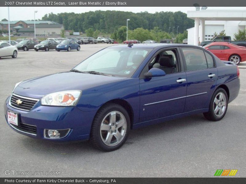 Laser Blue Metallic / Ebony Black 2007 Chevrolet Malibu LTZ Sedan