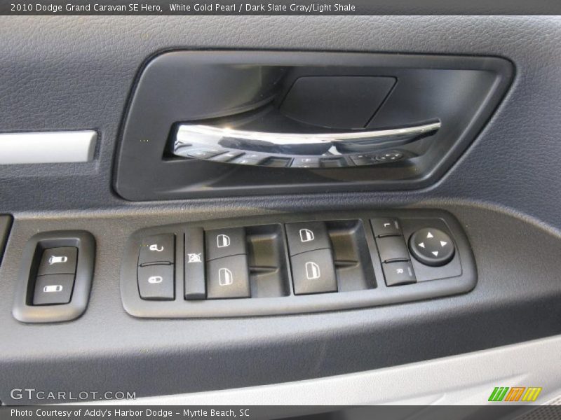 White Gold Pearl / Dark Slate Gray/Light Shale 2010 Dodge Grand Caravan SE Hero
